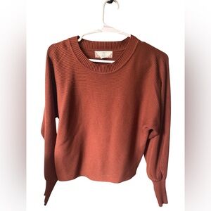 Ribbed Rust Sweater